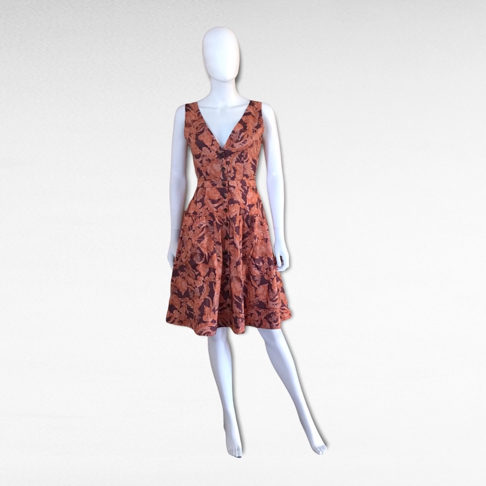 Olivaceous Button Up Floral Dress